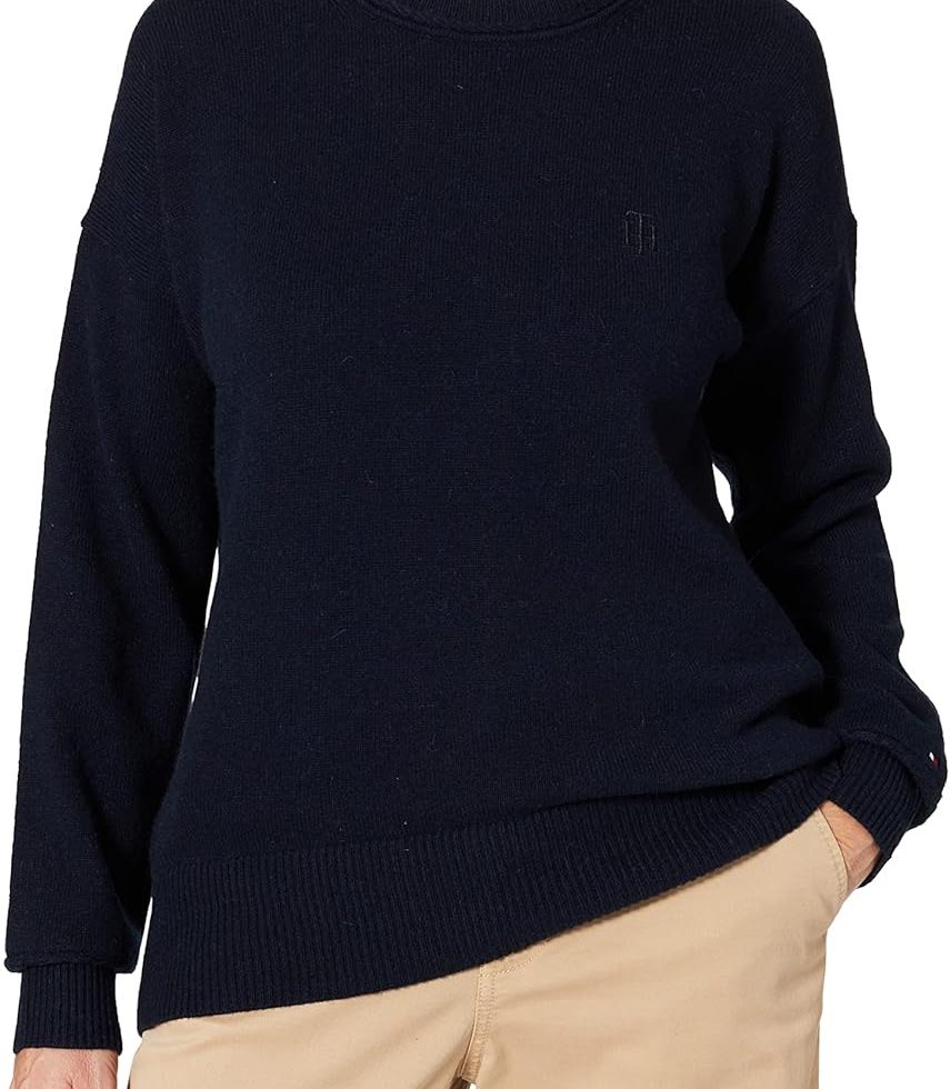 Tommy Hilfiger Pull Ouvert en Laine Mélangée Sweater Femme