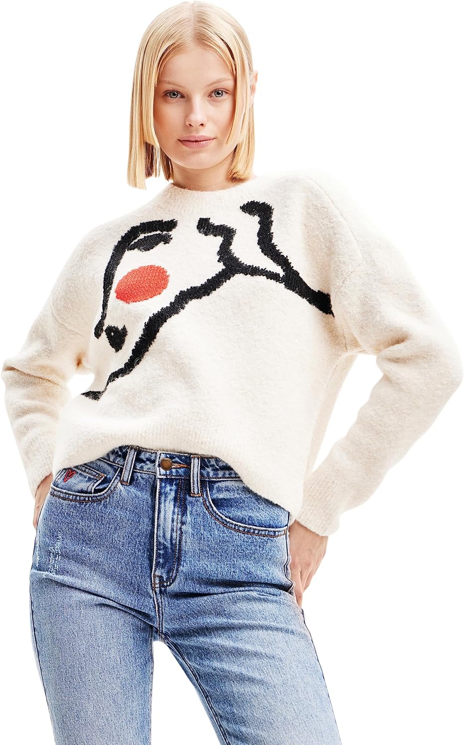 Desigual Pull Trazo Femme