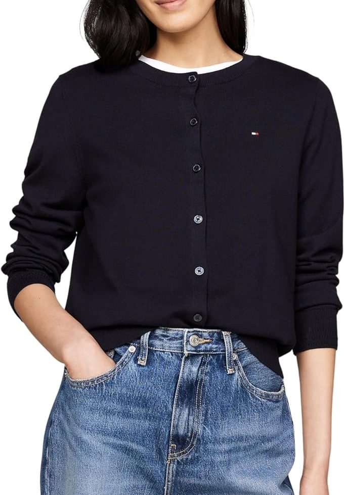 Tommy Hilfiger Cardigan Femme Jersey Stitch Cardigan Élégant