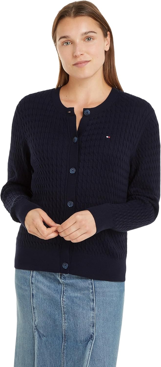 Tommy Hilfiger Cardigan Femme Maille Torsadée